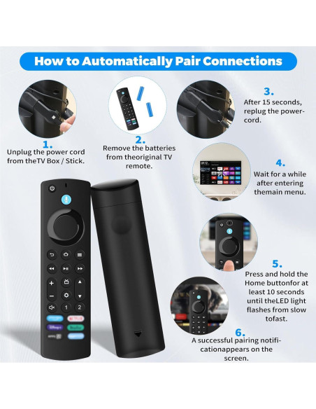 Control Remoto de Voz Feeona para Smart TV 4K y Cube