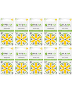 Baterías para Audífonos ParsTek Tamaño 10 - 60 Piezas 1.45V 2