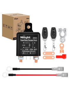 Interruptor de Desconexión de Batería Remota Nilight 200A 12V
