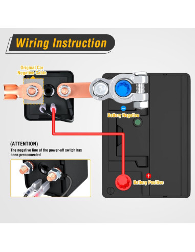 Interruptor de Desconexión de Batería Remota Nilight 200A 12V