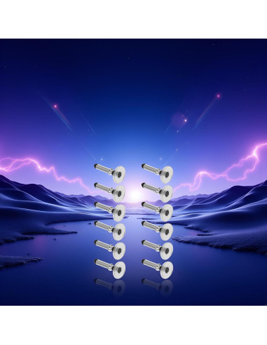 12 Puntas de Disco de Reemplazo para Lápiz Stylus Plateadas