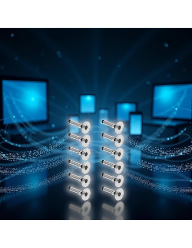 12 Puntas de Disco de Reemplazo para Lápiz Stylus Plateadas