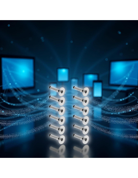 12 Puntas de Disco de Reemplazo para Lápiz Stylus Plateadas