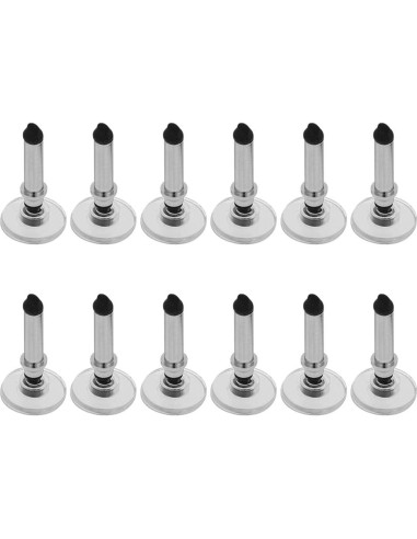 12 Puntas de Disco de Reemplazo para Lápiz Stylus Plateadas