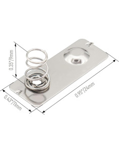 20 Placas de Contacto de Resorte para Baterías AA Skweawert 2