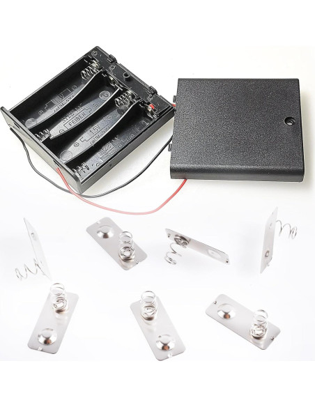 20 Placas de Contacto de Resorte para Baterías AA Skweawert