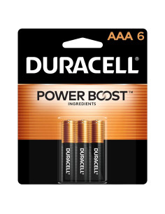 Baterías Alcalinas Duracell Coppertop AAA Power Boost - 6 Unidades