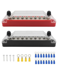 Bloque de Terminal de Barra de Bus LAINLOY 150A Rojo/Negro