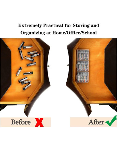 Estuche organizador de baterías AA/AAA HOMEFUNTIME 9 PCS