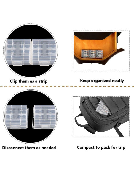 Estuche organizador de baterías AA/AAA HOMEFUNTIME 9 PCS