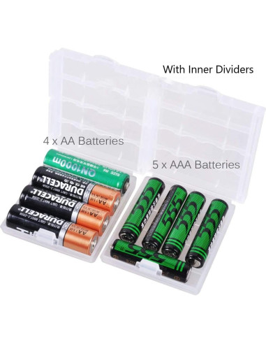 Estuche organizador de baterías AA/AAA HOMEFUNTIME 9 PCS