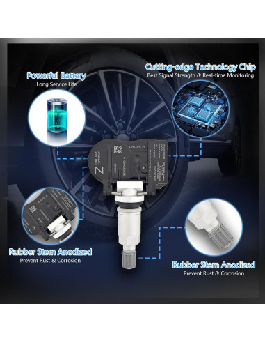 Sensor TPMS POHILA 433MHz Reemplazo para Infiniti/Nissan