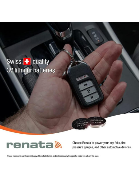 Baterías de Litio Renata CR1025 - 3V 30mAh (Paquete de 10)