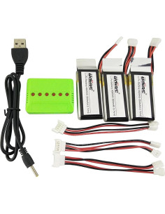 Kit de Baterías Li 3.7V 350mAh Fytoo + Cargador 3 en 1 2