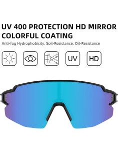 Gafas de sol polarizadas ROCKBROS UV400 unisex ligeras 2