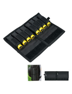 Bolsa para Baterías 18650 x 8 con Mosquetón y Cierre