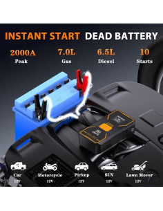 Arrancador de Salto Dspark B31 2000A con Compresor 150PSI 2