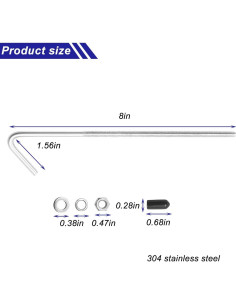 Soporte de Batería de Coche Zpana 8 Pulgadas Acero Inoxidable 2