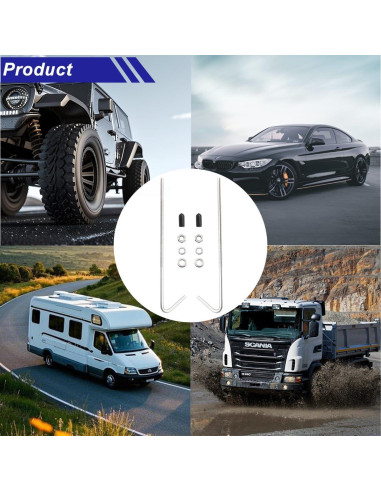 Soporte de Batería de Coche Zpana 8 Pulgadas Acero Inoxidable