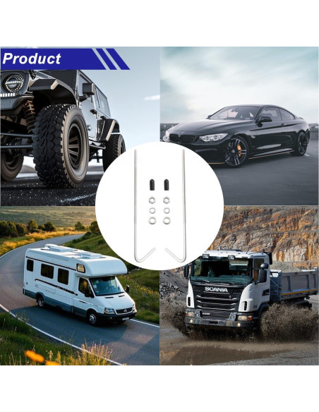 Soporte de Batería de Coche Zpana 8 Pulgadas Acero Inoxidable