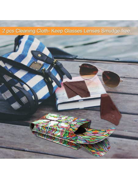 Funda Doble para Gafas Fintie con Gancho y Paños de Limpieza