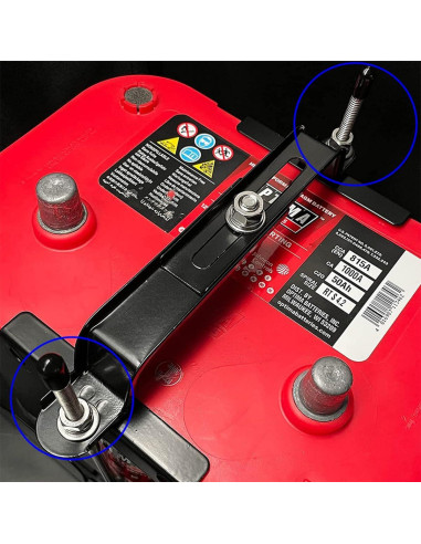Soporte de Batería de Coche Zpana 8 Pulgadas Acero Inoxidable