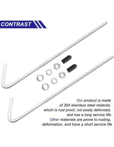 Soporte de Batería de Coche Zpana 8 Pulgadas Acero Inoxidable