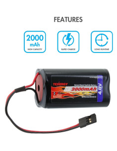 Batería Recargable NiMH Tenergy 4.8V 2000mAh para RC 2