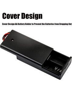Soporte de Batería AA con Interruptor AEDIKO 2 Piezas 2