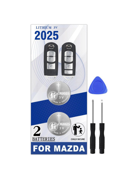 Baterías CR2025 para Llave Remota Mazda y Toyota - Paquete de 2