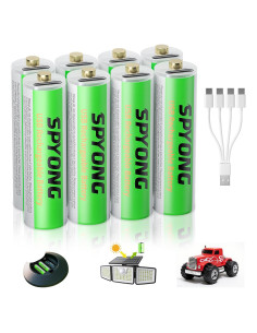 Baterías AA Recargables Litio SPYONG 3450 mWh Paquete 8