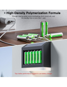 Baterías AA Recargables Litio SPYONG 3450 mWh Paquete 8 2