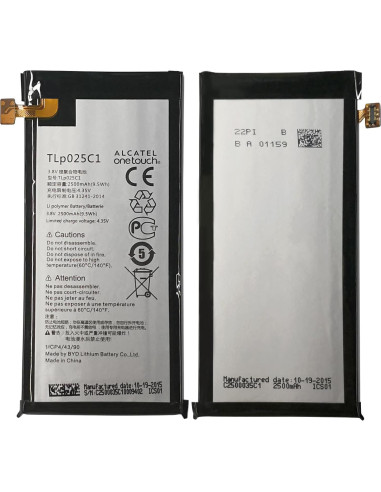 Batería de Reemplazo Alcatel Pop 4 TLP025C1 2500 mAh con Herramientas