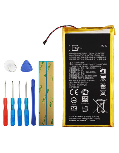 Batería de Reemplazo HZ40 para Motorola Moto Z2 Play 2800mAh