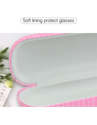 Funda Dura para Gafas PERFECTSIGHT Rosa, Ligera y Resistente