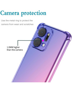Funda TPU Antichoque Vokuha para Honor X7A/Play7T 5G Azul/Rosa 2