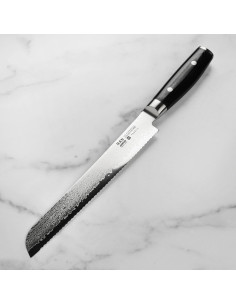 Cuchillo de Pan Yaxell Ran Plus 23 cm Damasco Hecho en Japón 2