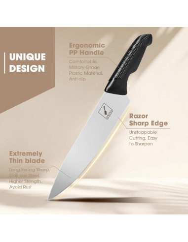 Juego de cuchillos de cocina imarku 14 piezas acero inoxidable