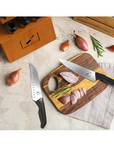 Juego de cuchillos de cocina imarku 14 piezas acero inoxidable