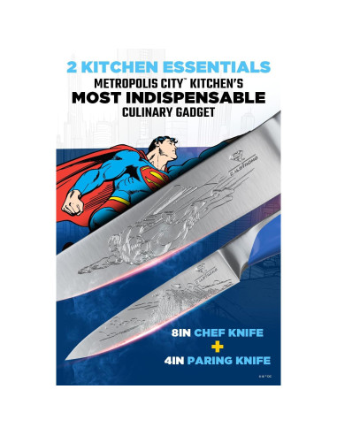 Conjunto de cuchillos Dalstrong 2pc Superman - Chef 20.32cm