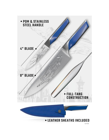 Conjunto de cuchillos Dalstrong 2pc Superman - Chef 20.32cm