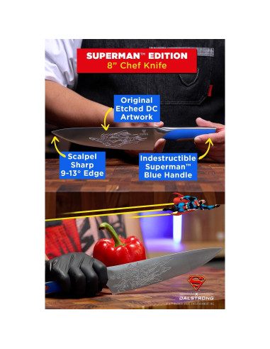 Conjunto de cuchillos Dalstrong 2pc Superman - Chef 20.32cm
