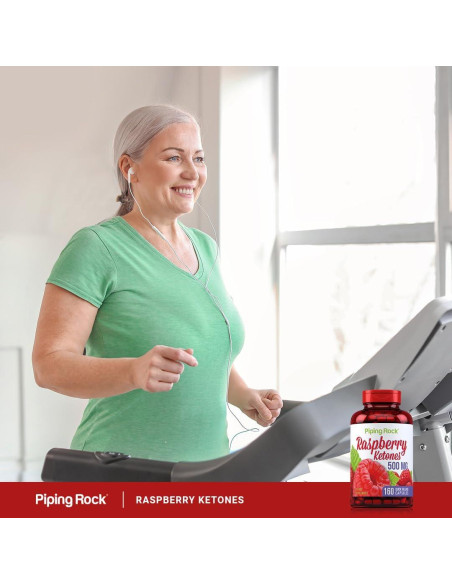 Cetonas de Frambuesa Piping Rock 500mg - 160 Cápsulas Sin OGM