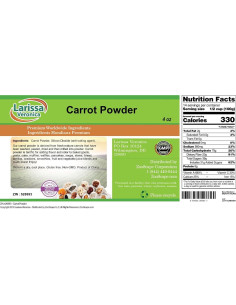 Polvo de Zanahoria 113 g Larissa Veronica Sin Gluten 2