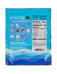 Nori de Sushi Orgánico DAGAGAM - 50 Hojas Doble Tostado 2