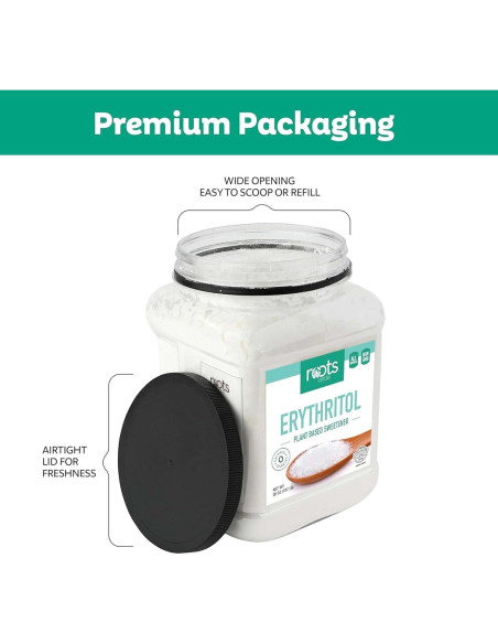 Edulcorante de Eritritol Roots Circle 737g - Sin Calorías, Natural