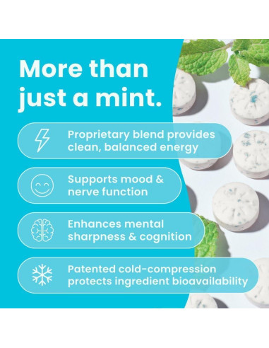 Mentas Energéticas Neuro Sin Azúcar 72 Unidades 80mg Cafeína