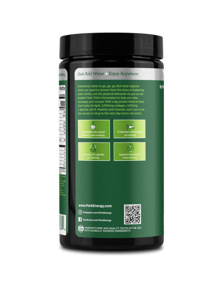 Mezcla Bebida Sabor Chocolate con Menta Perk Chill 473g - Sin Gluten