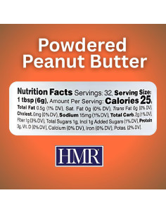 HMR Polvo de Mantequilla de Maní 190.5g | Bajo en Calorías 2
