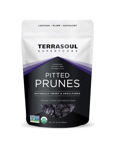 Ciruelas Pasas Orgánicas Sin Hueso Terrasoul 680g - Fibra y Vitamina K